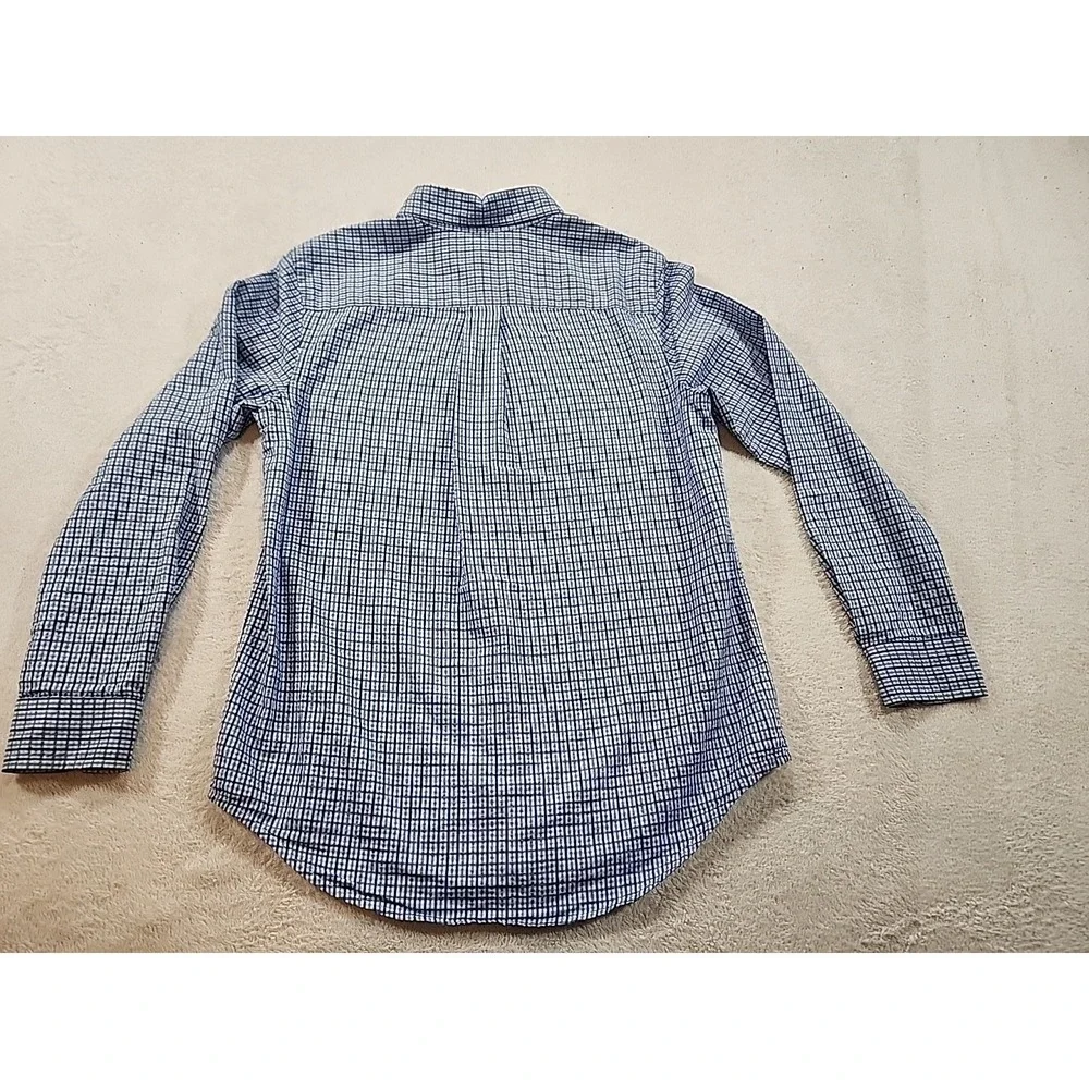 Ralph Lauren Boys‎ Nautica Seersucker Long Sleeve Button Down Shirt, Navy  Large